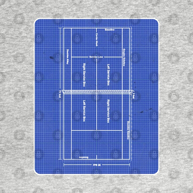 Tennis Court Blueprint by RAADesigns